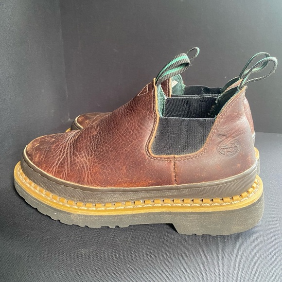 Georgia Giant Romeo Leather Boot Oil Resistant Brown Outdoor Work Farm W6 M4 - Picture 4 of 7